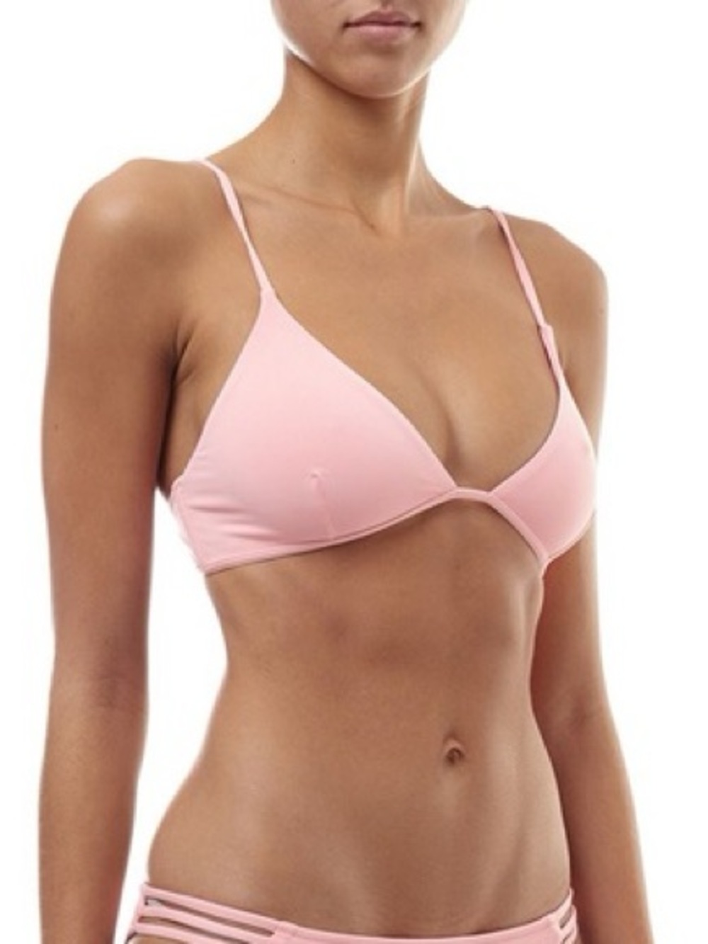 Melissa Odabash Bali Bikini Rose Pink Triangle Bikini Top Size 8